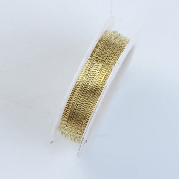 WG-101-28G Gold Color Wire 28 Gauge Beads Bali Designs Inc 