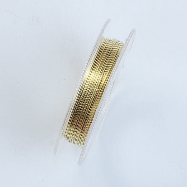 WG1-101-28G Golden Color Wire 28 Gauge Beads Bali Designs Inc 