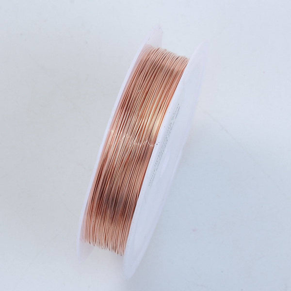 WRG-101-26G Rose Gold Color Wire 26 Gauge Beads Bali Designs Inc 